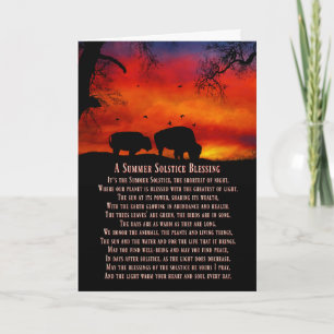 Inspiriert von indianischen Büffel Sommersonnenwen Karte