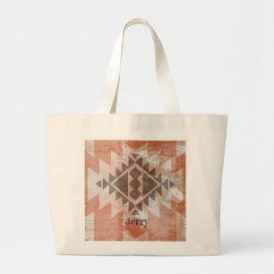 Inspiriert von Native American Texturierte Terrako Jumbo Stoffbeutel