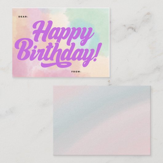 Inspiriert von Olivia Rodrigo Birthday Card Mitteilungskarte (Vorne/Hinten)