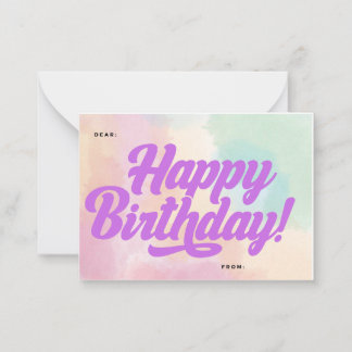 Inspiriert von Olivia Rodrigo Birthday Card Mitteilungskarte