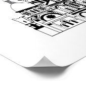 Inspiriert von Sacre Coeur, Montmartre Poster (Ecke)