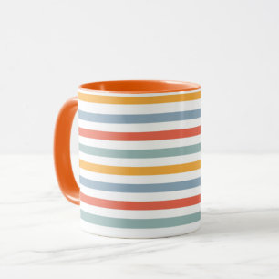 Inspiriert von Vintage 1970er Jahren Mehrfarben ge Tasse