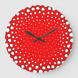 Inspiriert von Vogelfedern Große Wanduhr