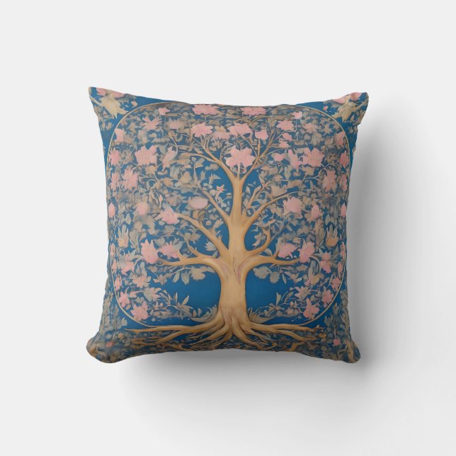 Inspiriert von William Morris Tree of Life Kissen (Vorderseite)