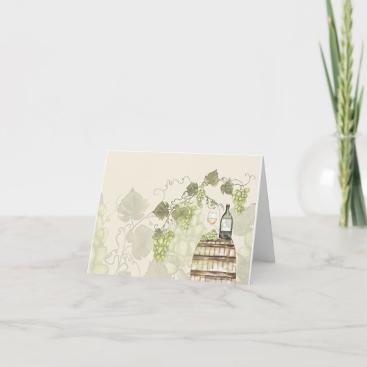 Inspiriert Wein und Weinberg Dankeskarte (Vorderseite)