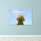 Inspiriert werden Hydrangea Blue Sky Leinwand (Insitu (Holzboden))