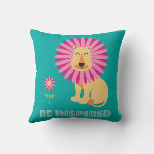 Inspiriert werden Throw Kissen (Rückseite)