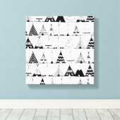 Inspiriert Wigwam 6 Leinwanddruck (Insitu (Holzboden))
