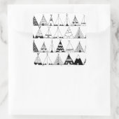 Inspiriert Wigwam Quadratischer Aufkleber (Tasche)