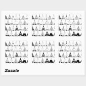 Inspiriert Wigwam Quadratischer Aufkleber (Blatt)