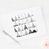 Inspiriert Wigwam Quadratischer Aufkleber (Umschlag)