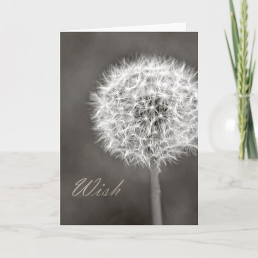 Inspiriert Wish Dandelion Karte (Vorderseite)