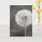 Inspiriert Wish Dandelion Karte (Gelbe Blume)