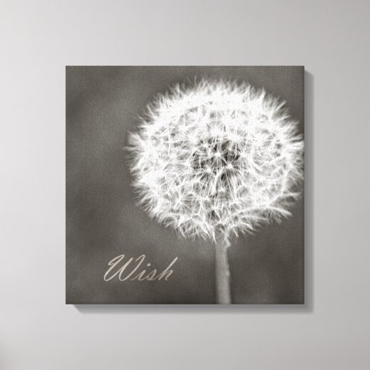Inspiriert Wish Dandelion Leinwanddruck (Vorderseite)