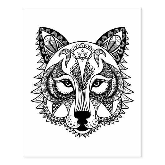 Inspiriert Wolf Gummistempel (Prägung)