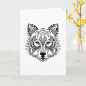 Inspiriert Wolf Karte (Gelbe Blume)