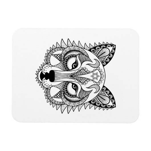 Inspiriert Wolf Magnet (Horizontal)