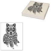 Inspiriert Wolf mit Dreamcatcher Gummistempel (Stempel)