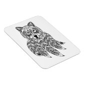 Inspiriert Wolf mit Dreamcatcher Magnet (Rechte Seite)