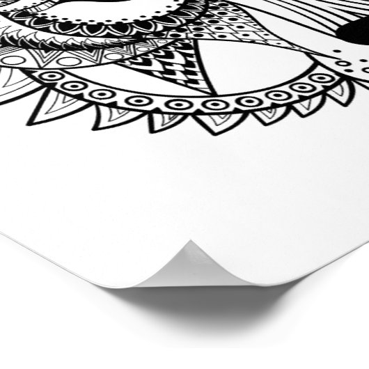 Inspiriert Wolf Poster (Ecke)