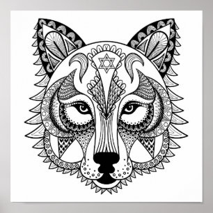 Inspiriert Wolf Poster