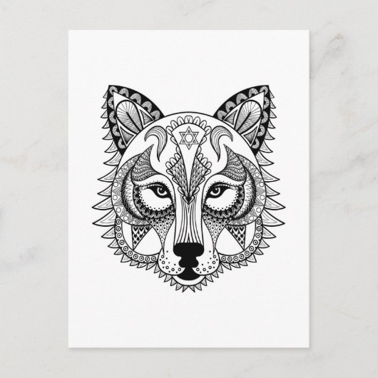Inspiriert Wolf Postkarte (Vorderseite)