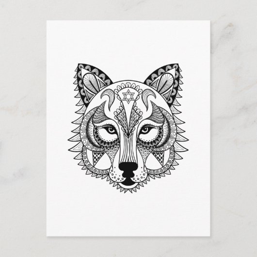Inspiriert Wolf Postkarte (Vorderseite)