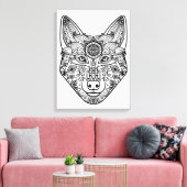 Inspiriert Wolfenkopf 6 Leinwanddruck (Insitu (Wohnzimmer))