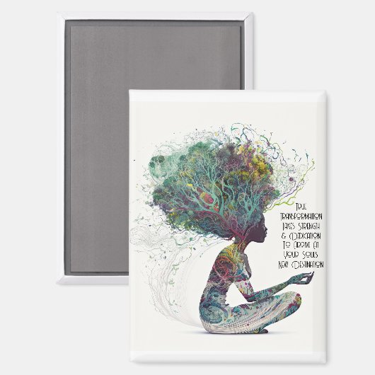 Inspiriert Woman Transformation Magnet (Vorderseite/Rückseite)