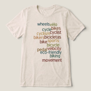 Inspiriert Worte für das Fahrrad Tri-Blend Shirt