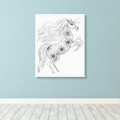 Inspiriert Zauberunikorn 6 Leinwanddruck (Insitu (Holzboden))