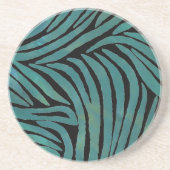 Inspiriert Zebra Print Aquamarin Getränkeuntersetzer (Vorne)