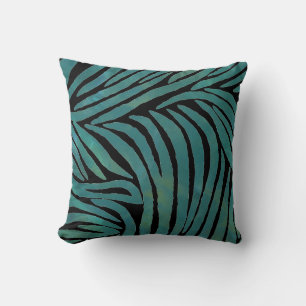 Inspiriert Zebra Print Aquamarin Kissen
