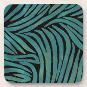 Inspiriert Zebra Print Aquamarin Untersetzer (Vorderseite)
