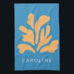 Inspirierte Abstrakte Form Blau Personalisiert  Geschirrtuch<br><div class="desc">Matisse Inspiriert Abstrakte Form Blau Personalisierte Küche Handtuch</div>