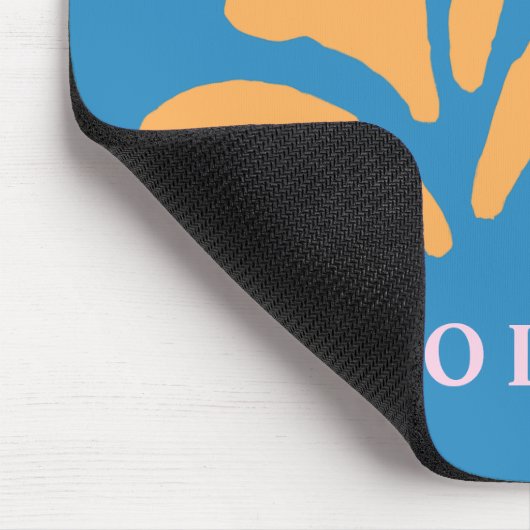 Inspirierte Abstrakte Form Blau Personalisiert Mousepad (Ecke)