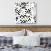 Inspirierte Abstrakte Zahlen für Indien 6 Leinwanddruck (Insitu (Schlafzimmer))