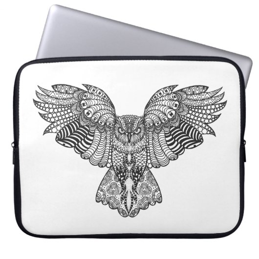 Inspirierte Adler-Eule Laptopschutzhülle (Vorderseite)