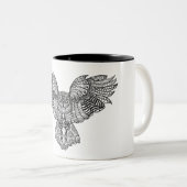 Inspirierte Adler-Eule Zweifarbige Tasse (VorderseiteRechts)