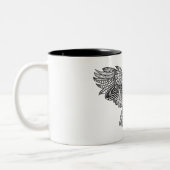 Inspirierte Adler-Eule Zweifarbige Tasse (Links)