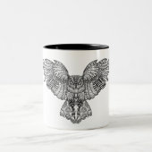 Inspirierte Adler-Eule Zweifarbige Tasse (Mittel)