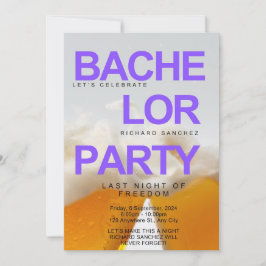 Inspirierte Bachelor-Party-Einladung Einladung