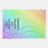 Inspirierte Bäcker sind selten Tidy Rainbow Geschirrtuch (Horizontal)