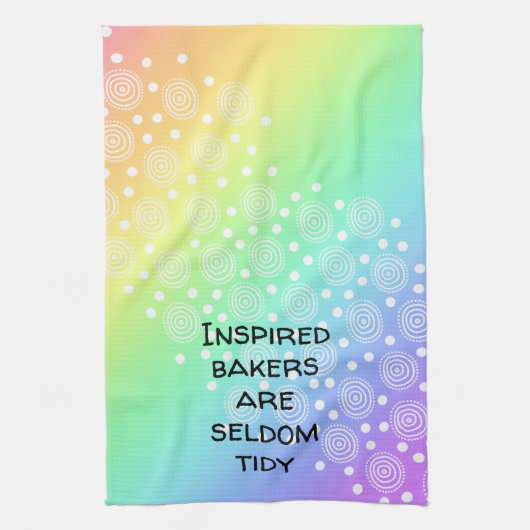 Inspirierte Bäcker sind selten Tidy Rainbow Geschirrtuch (Vertikal)