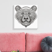 Inspirierte Bärenfront 6 Leinwanddruck (Insitu (Wohnzimmer))