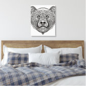 Inspirierte Bärenfront 6 Leinwanddruck (Insitu (Schlafzimmer))