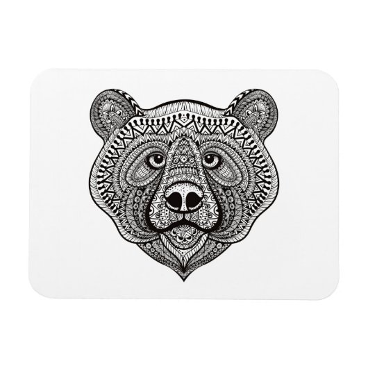 Inspirierte Bärenfront Magnet (Horizontal)