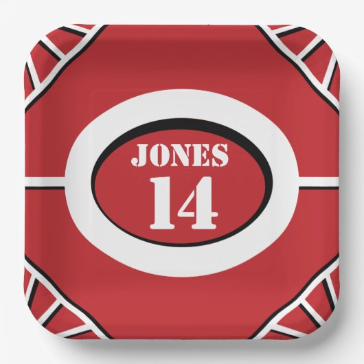 Inspirierte Baseball-Papierplatte Pappteller (Vorderseite)