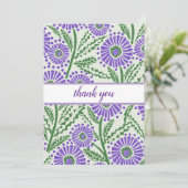 Inspirierte Beschriftung von Lavendel, Grün und We Dankeskarte (Stehend Vorderseite)
