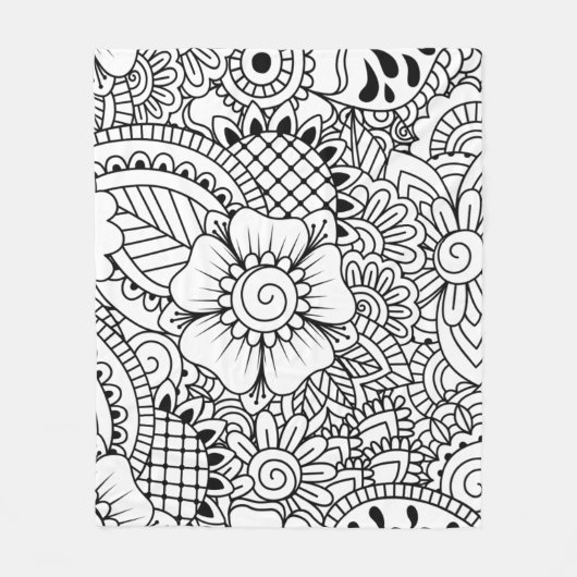 Inspirierte Blumen Fleecedecke (Vorderseite)